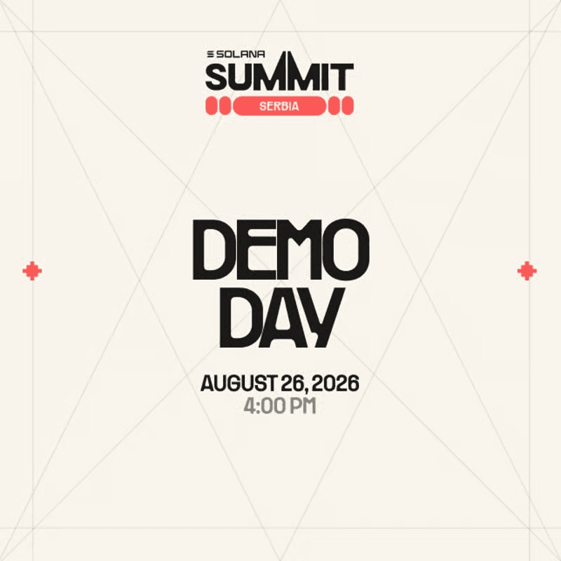 Demo Day · Solana Summit Serbia